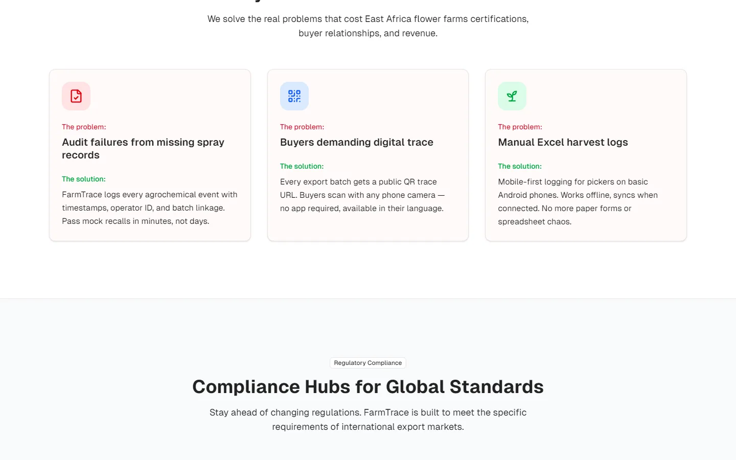 FarmTrace compliance and digital traceability solutions